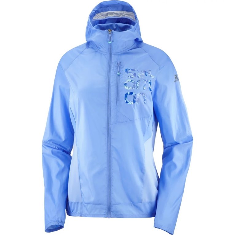 Light Blue Salomon Bonatti Cross Wind Women's Shell Jackets | IE LI2619